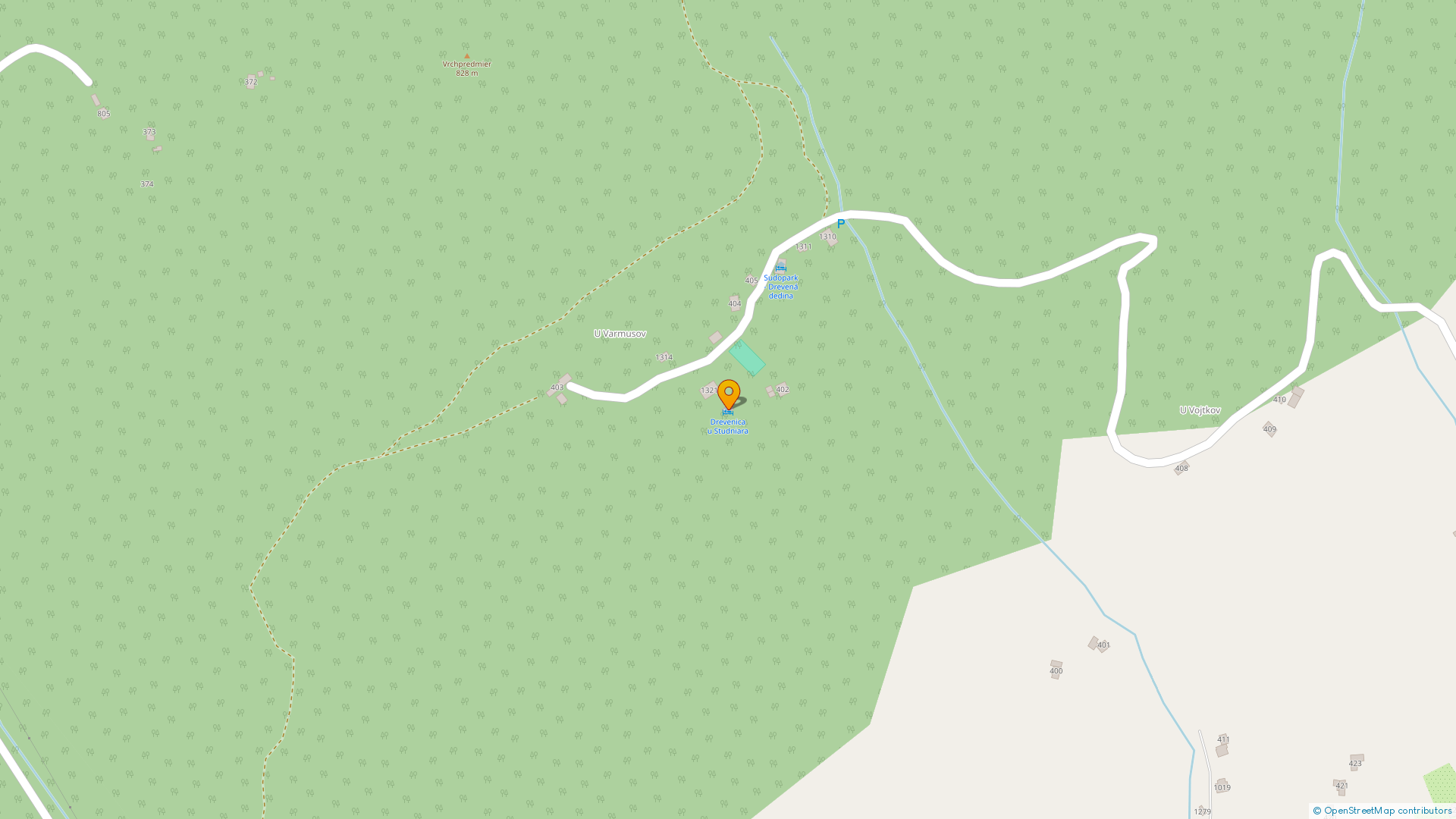 Mapa umístění nemovitosti.