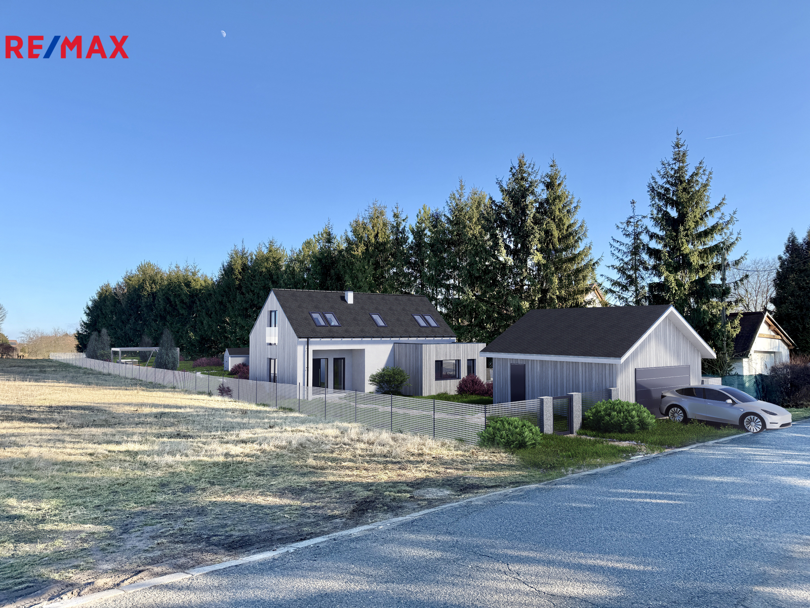 Pohled z ulice s vizualizací