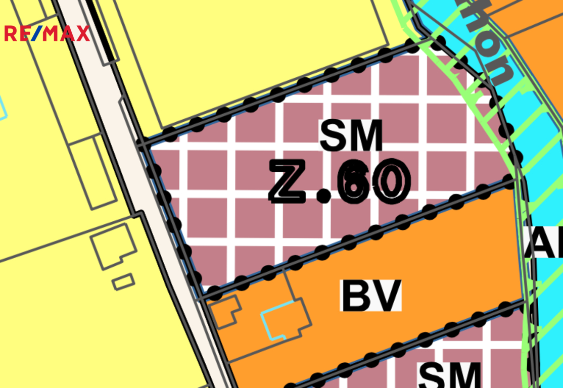 Územní plán - výstřižek z plánu