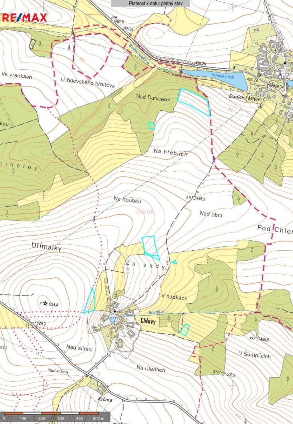 Pozemky v kat. ú. Chlovy