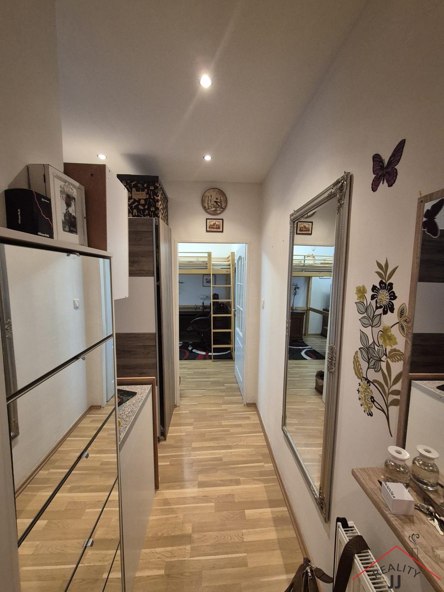 pohled z chodby do bytu