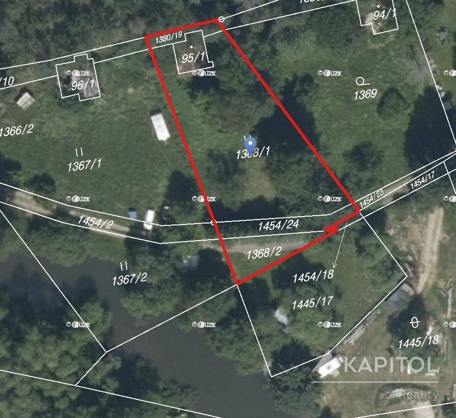 Hranice pozemku dle značení KN