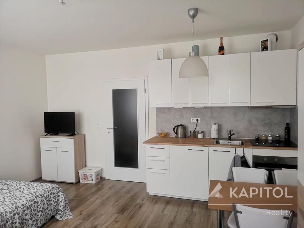 Obytný pokoj s kuchyňskou linkou