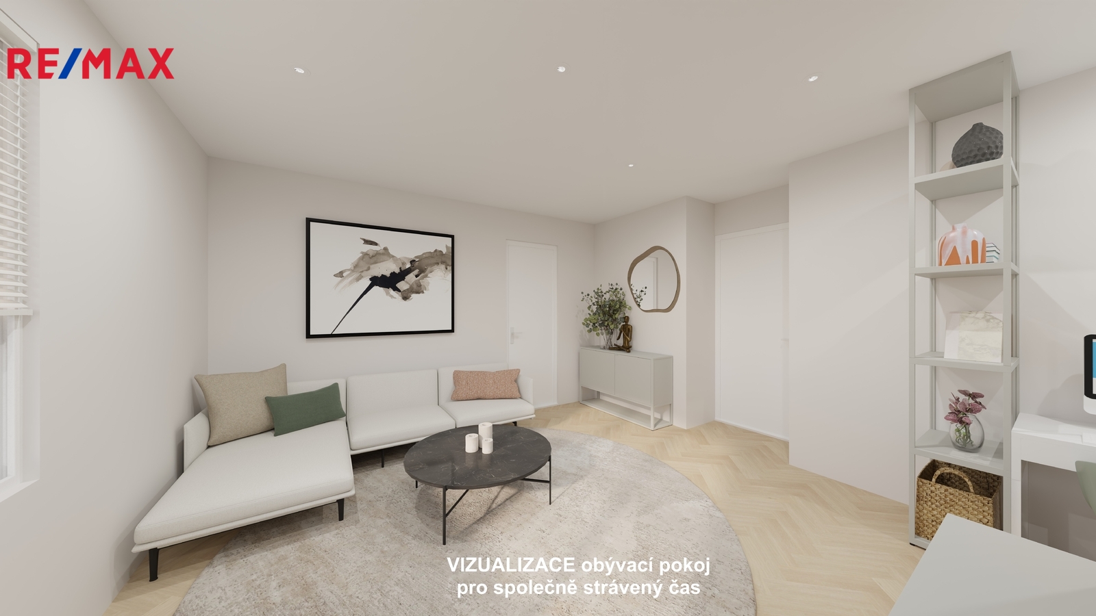 Vizualizace obývací pokoj
