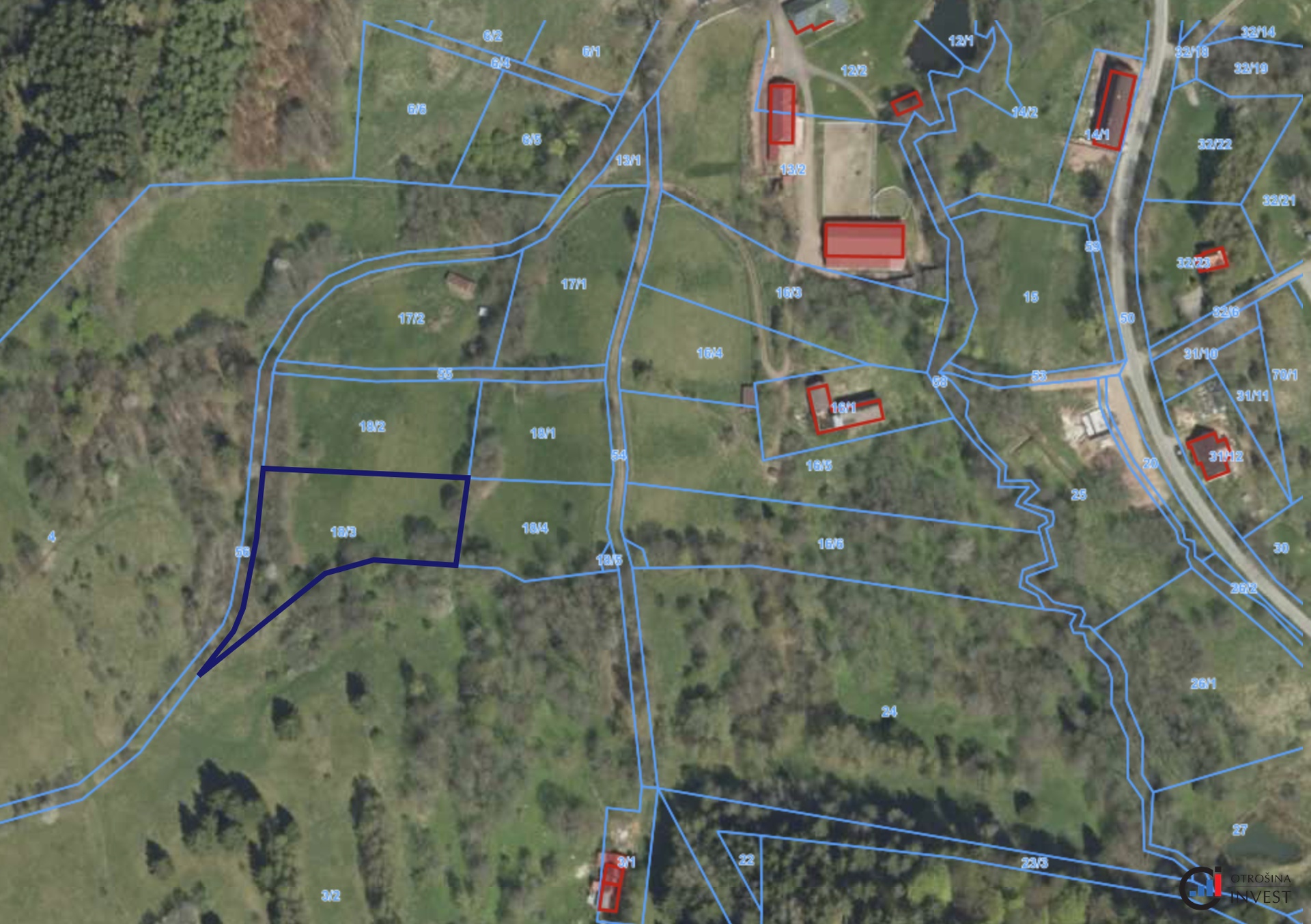 Prodej pozemku 3 446 m&sup2; - Olešnice v Orlickýc