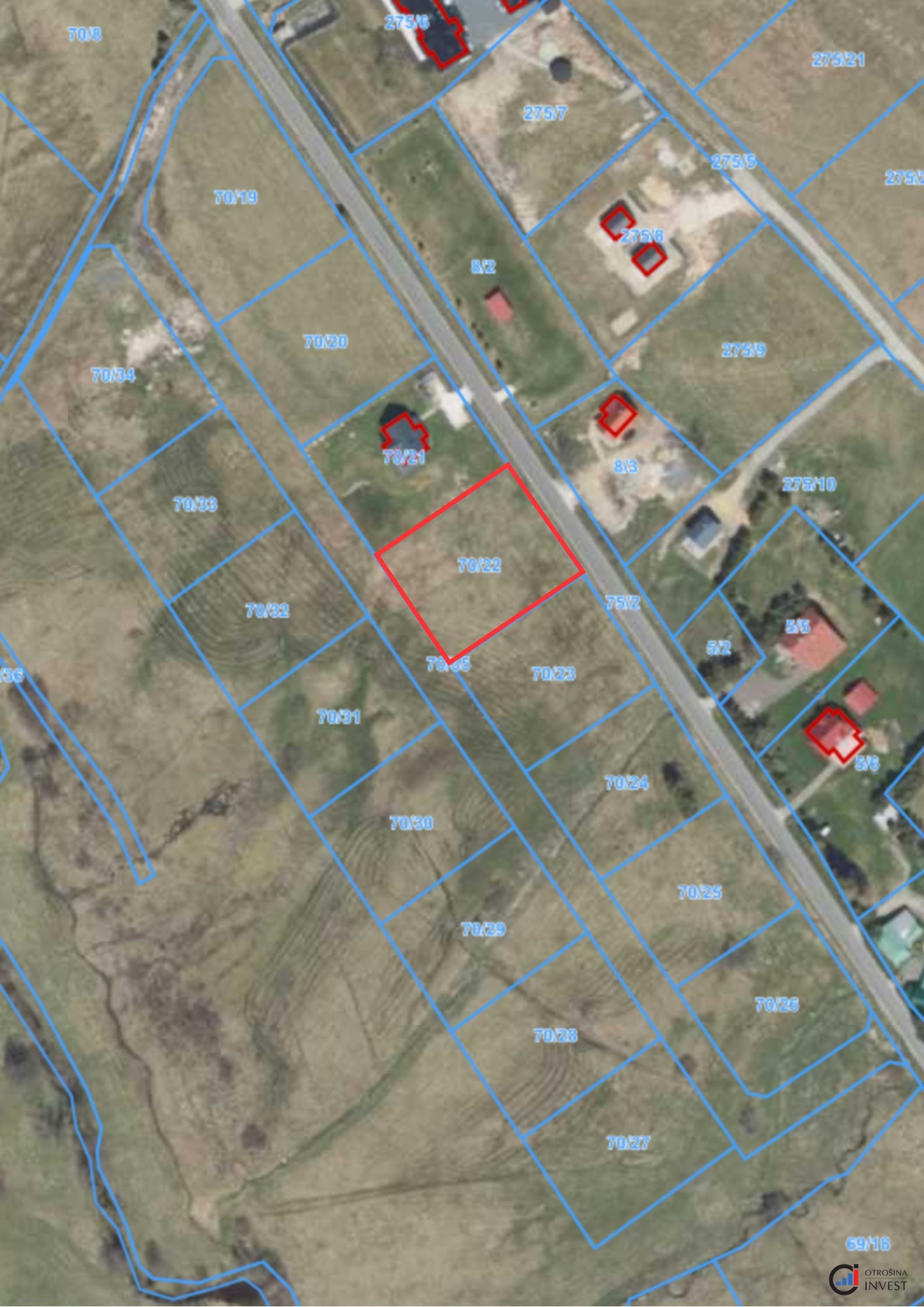 Prodej stavebního pozemku 1 959 m&sup2; - Orlické 