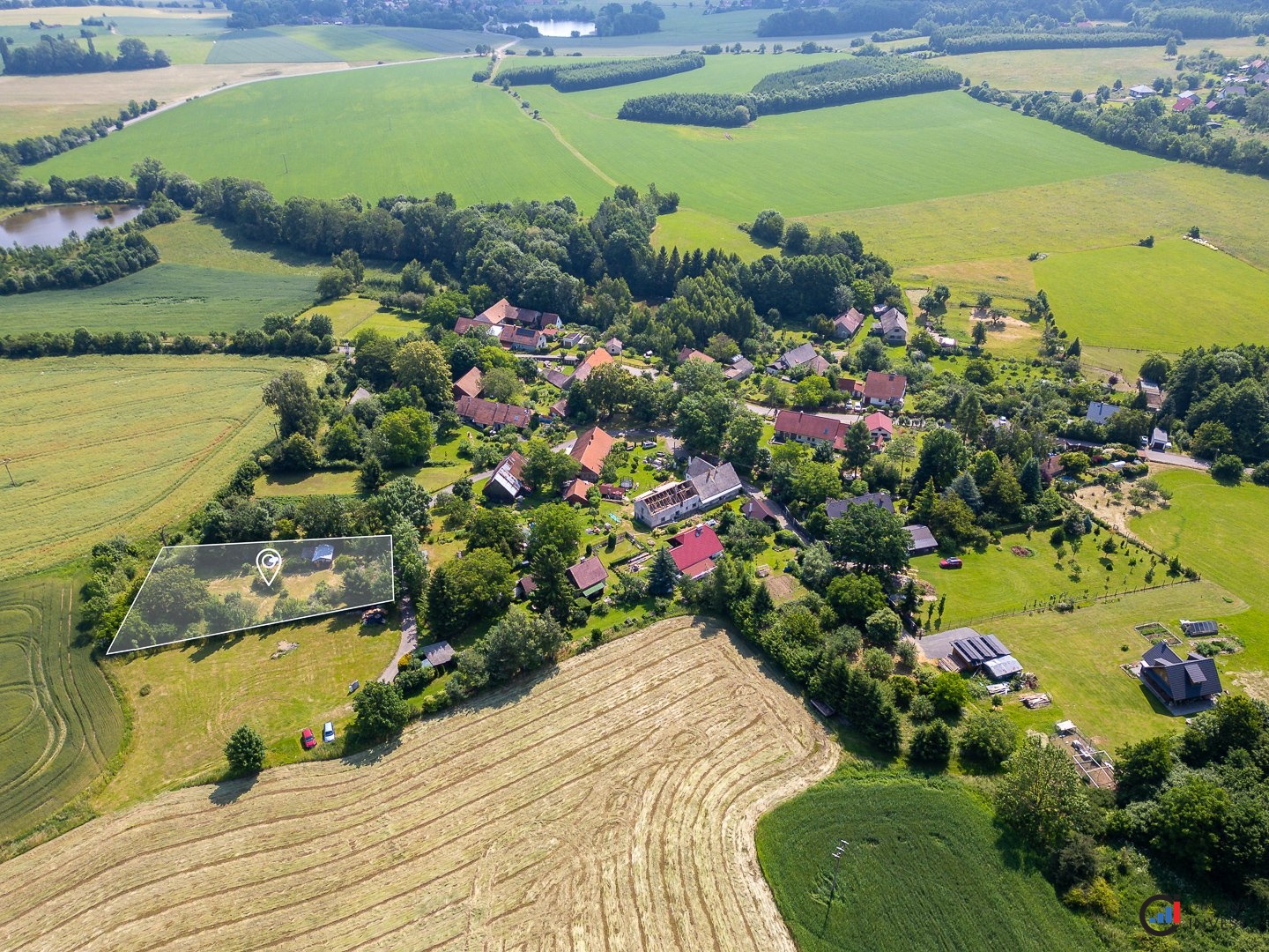 Prodej pozemku - 1 824 m² - Miřetice - Krupín