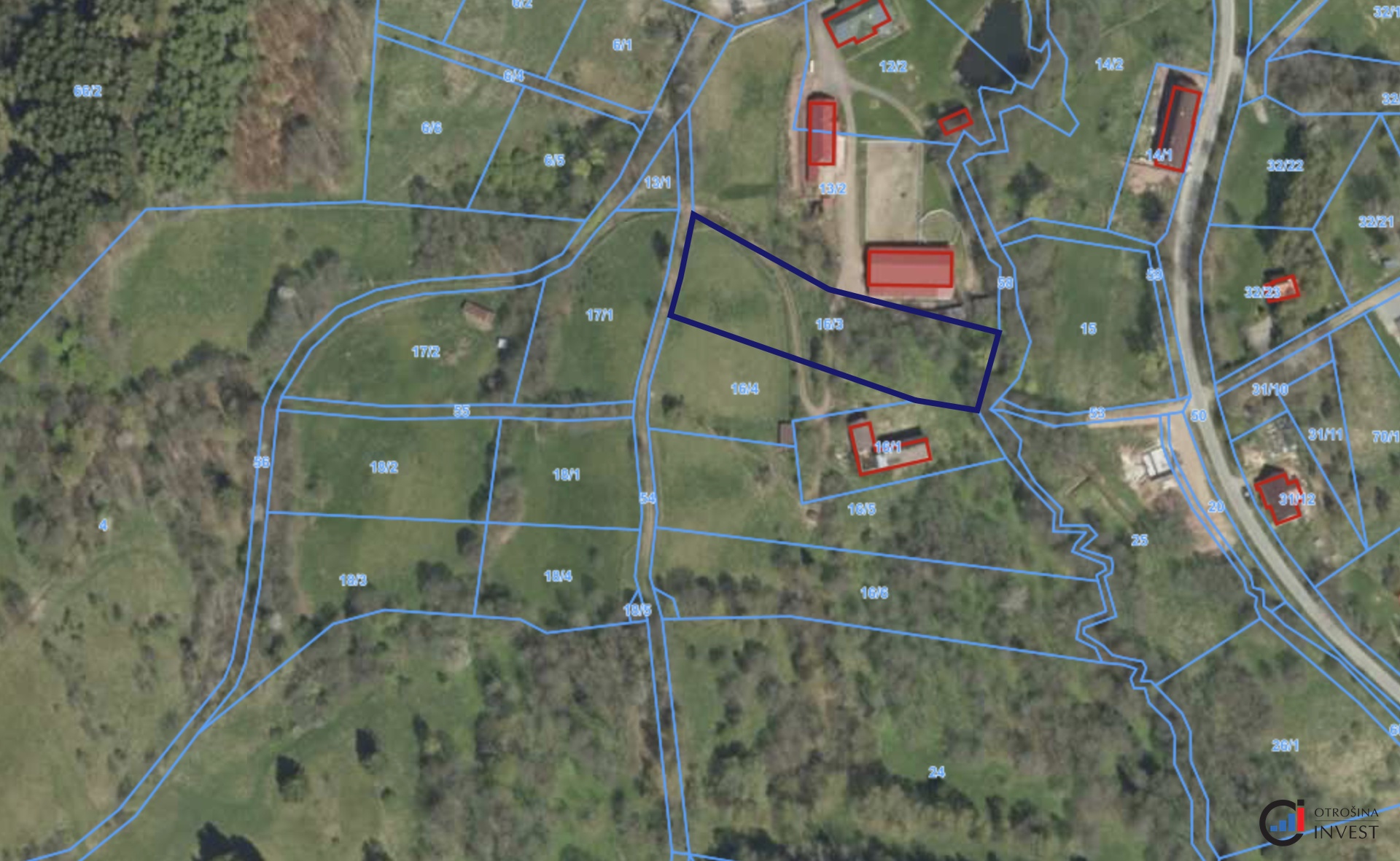 Prodej pozemku 3 728 m&sup2; - Olešnice v Orlickýc