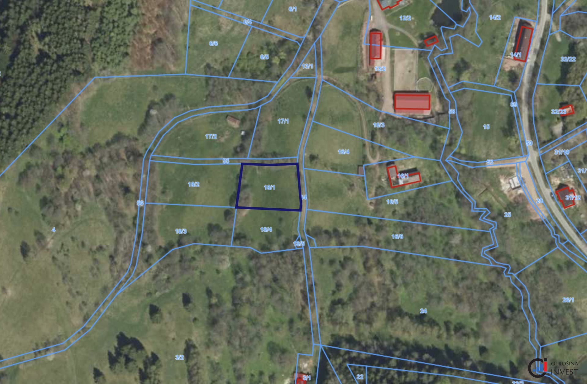  Prodej pozemku 2 088 m² - Olešnice v Orlický