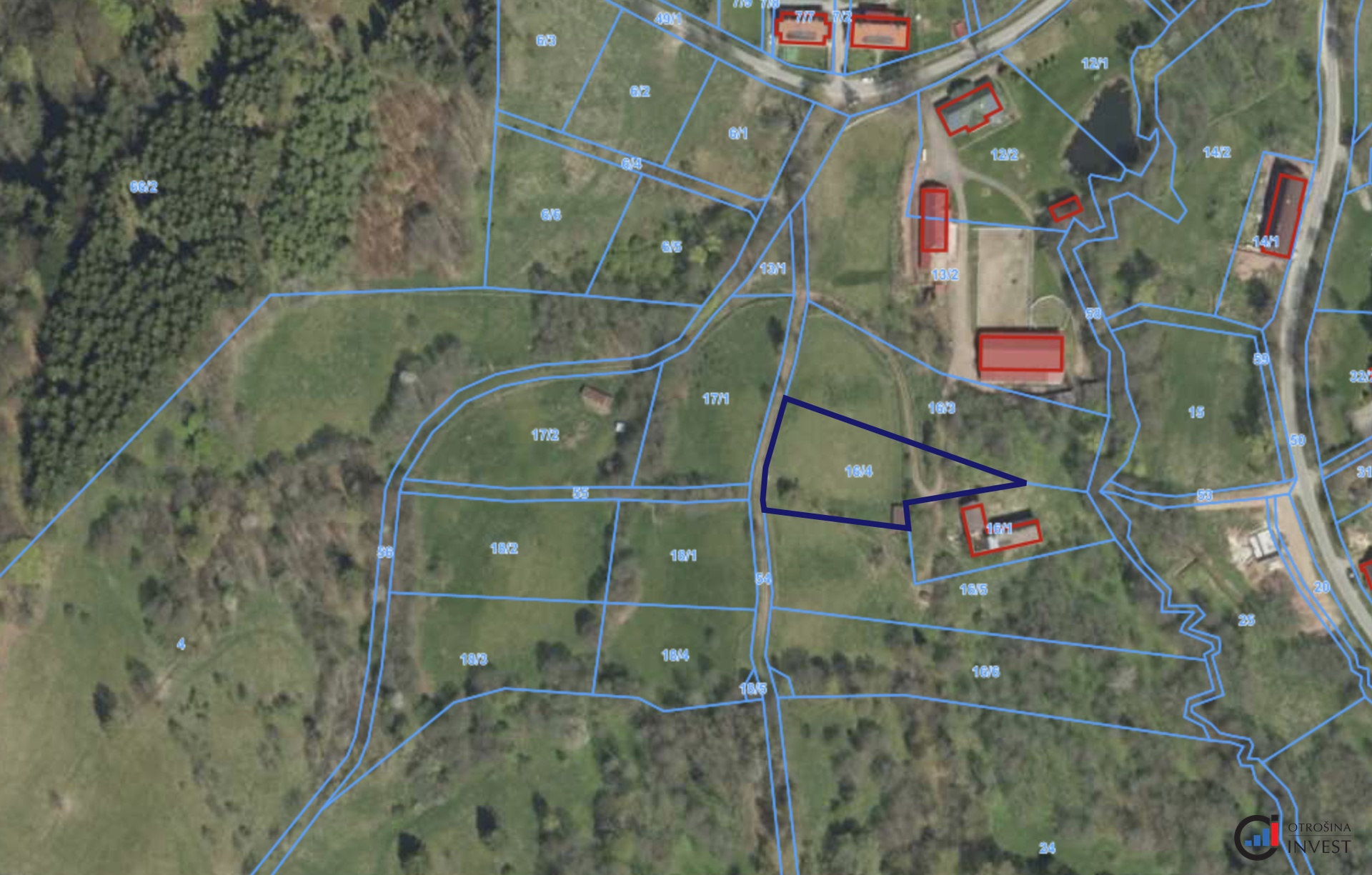 Prodej pozemku 2 456 m² - Olešnice v Orlickýc