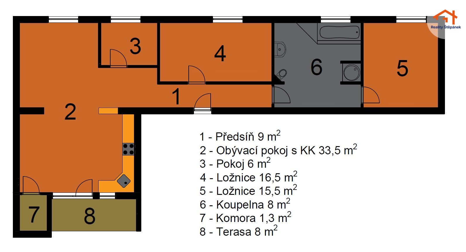 Prodej bytu 3+kk, 89 m² České Budějovice, České Budějovice 3, Rudolfovská tř., obrázek 15