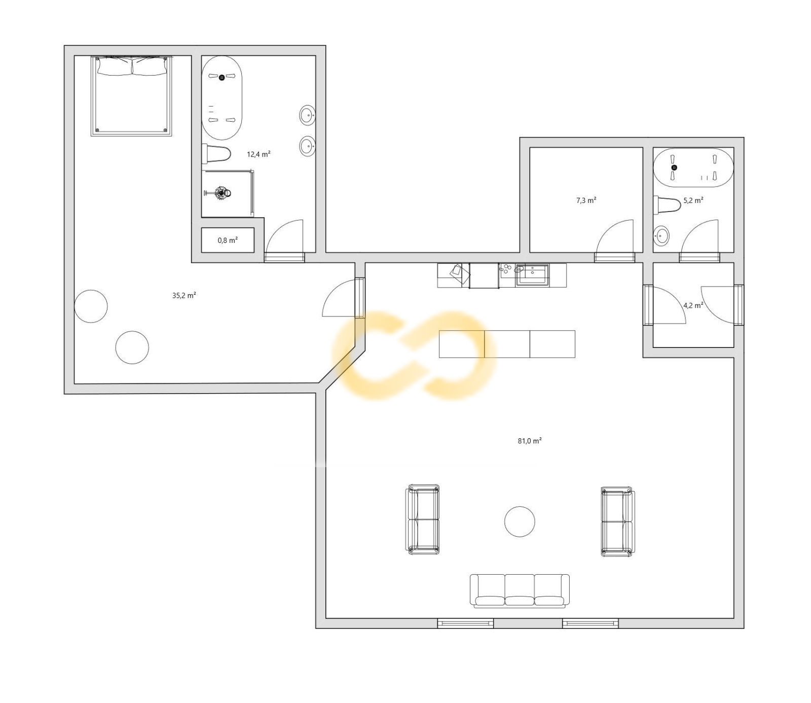 Půdorys 2D - 2+kk.jpg