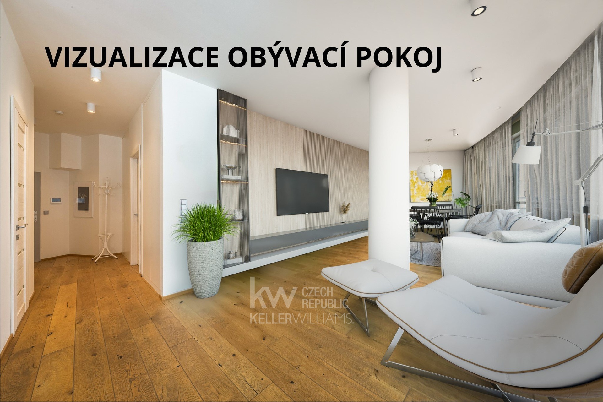 Vizualizace obývací pokoj