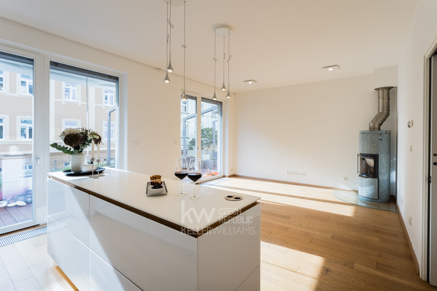 Obývací pokoj s kuchyní