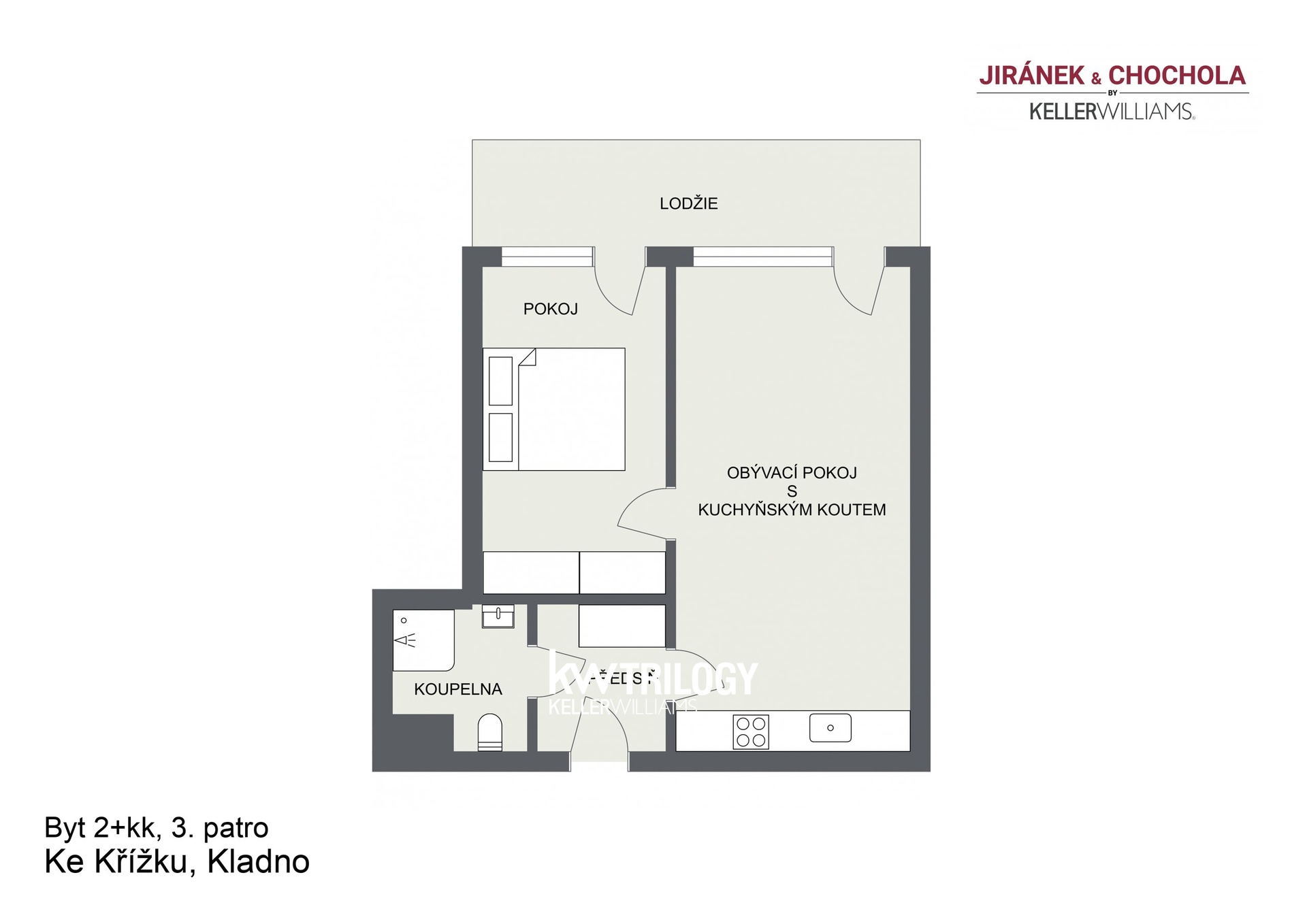 Ke Ki?ku, Kladno - 2D - Byt 2+kk, 3. patro - Lette