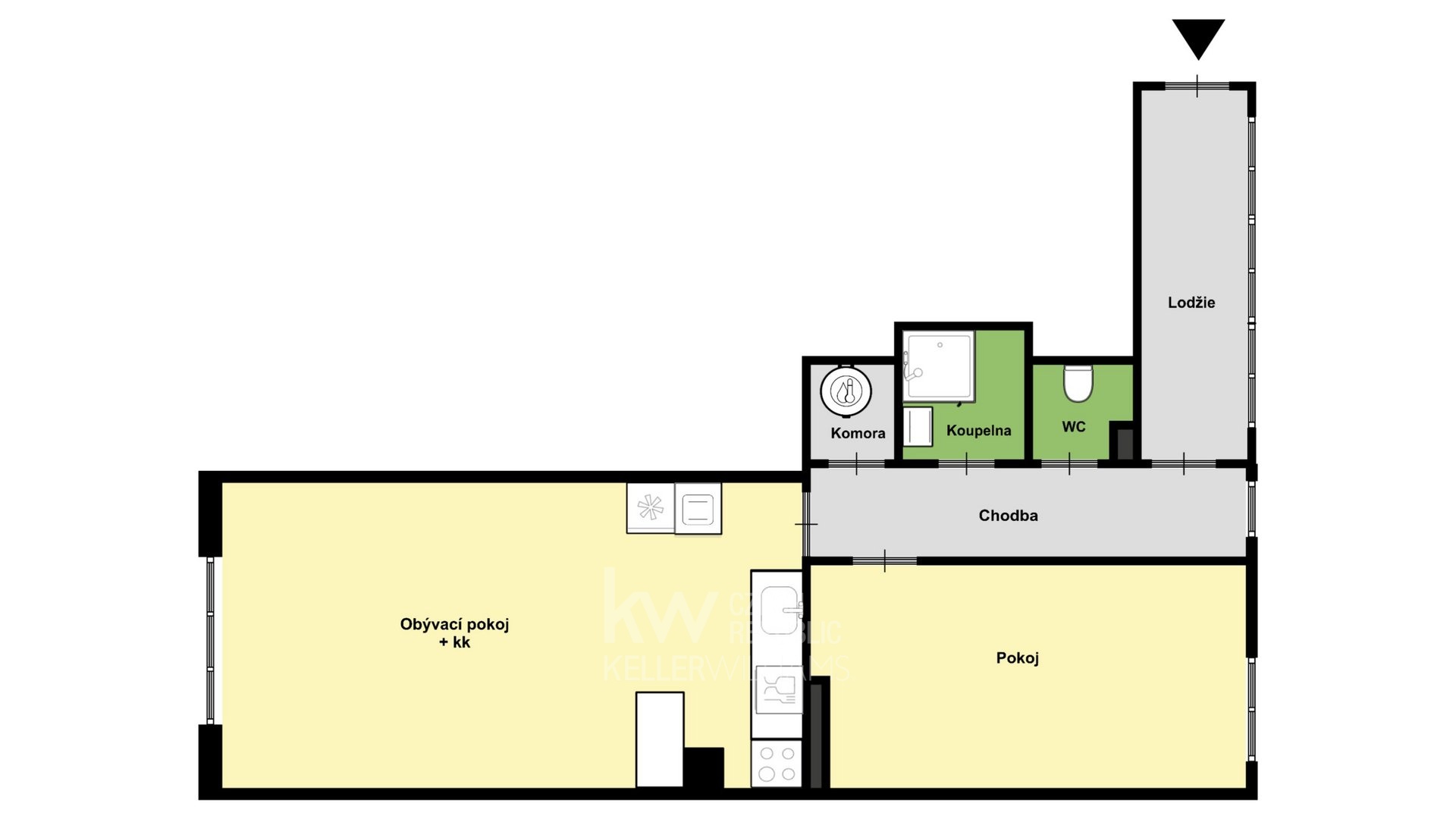 Byt 2+kk, ul. Za Zelenou liškou - Vrzáková & Boháč