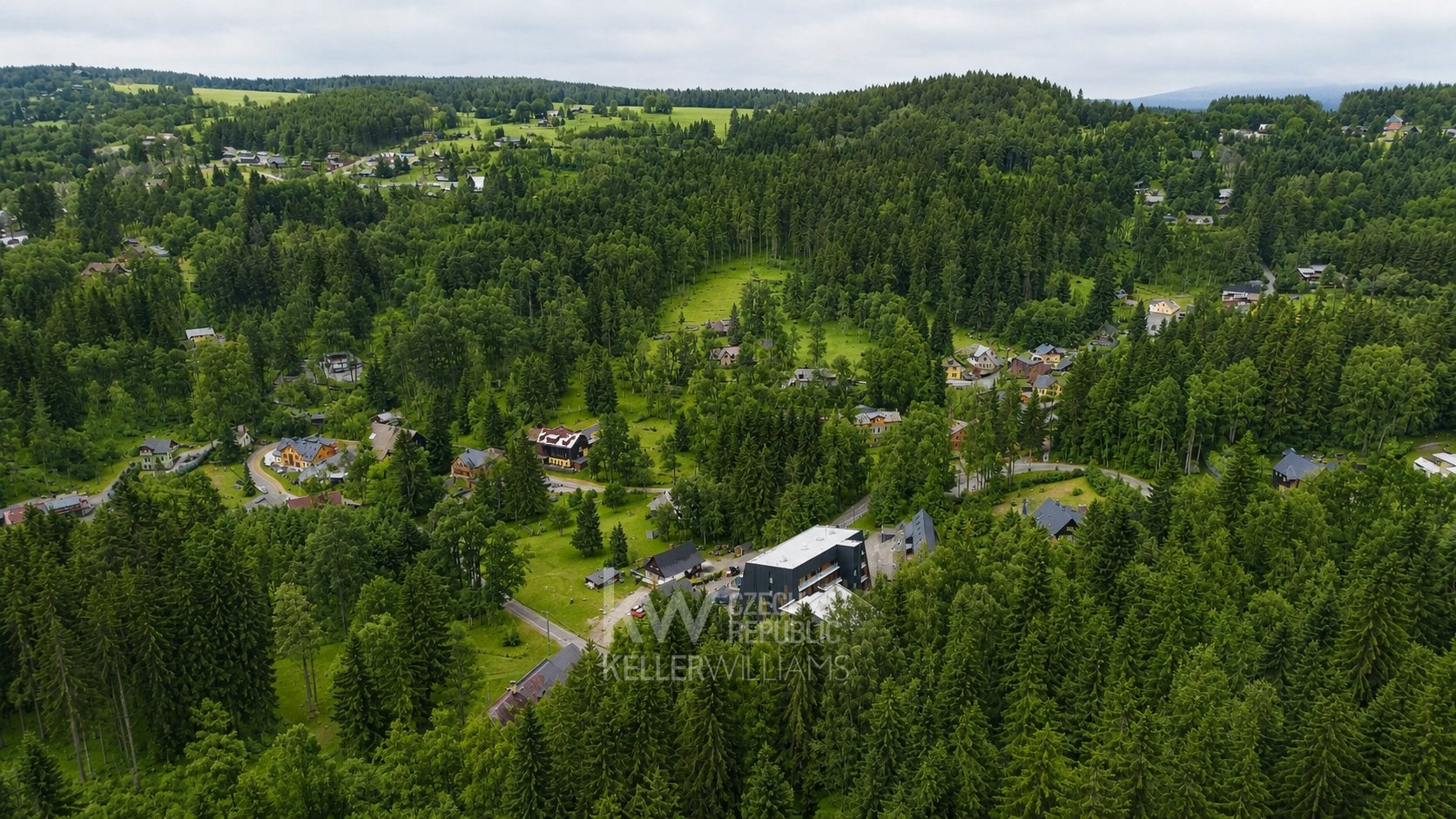 Janov nad Nisou příroda shora