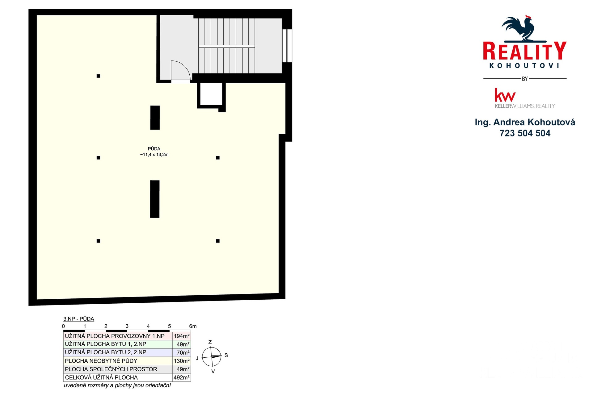 Farského 3.NP - půda