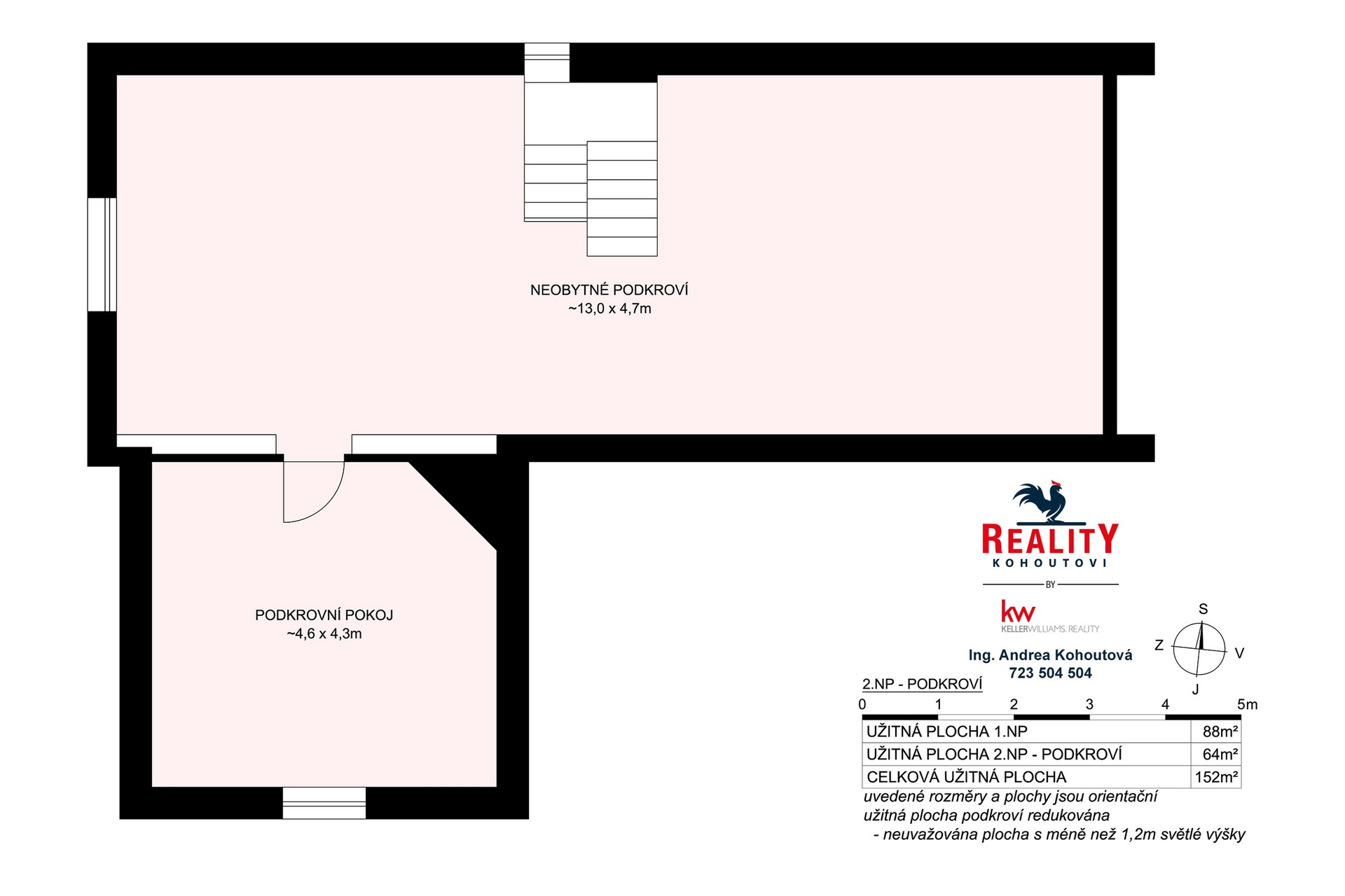 půdorys Vrážná 2.NP