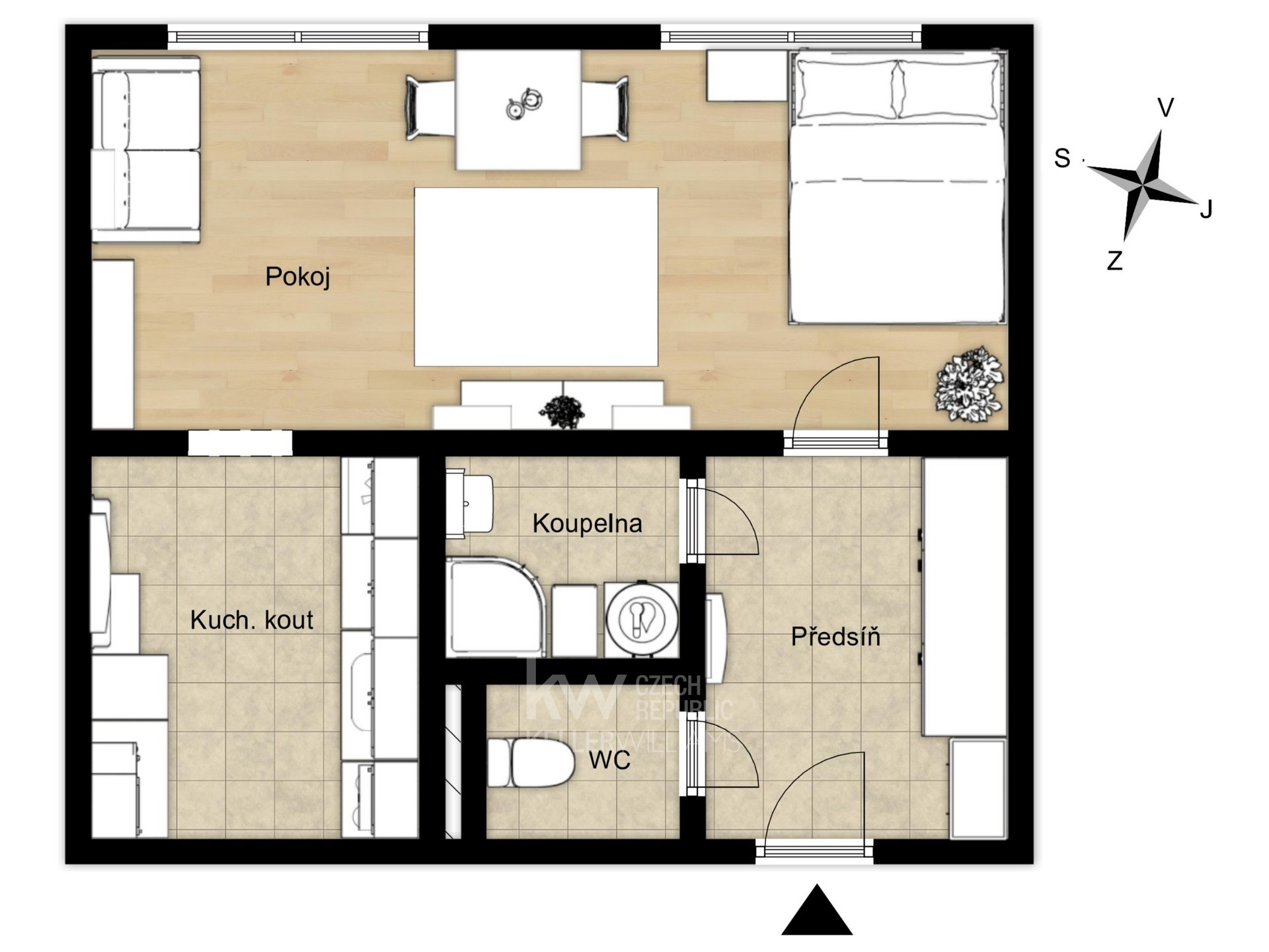 Byt 1+1, ul. Kubíkova - Vrzáková & Boháč