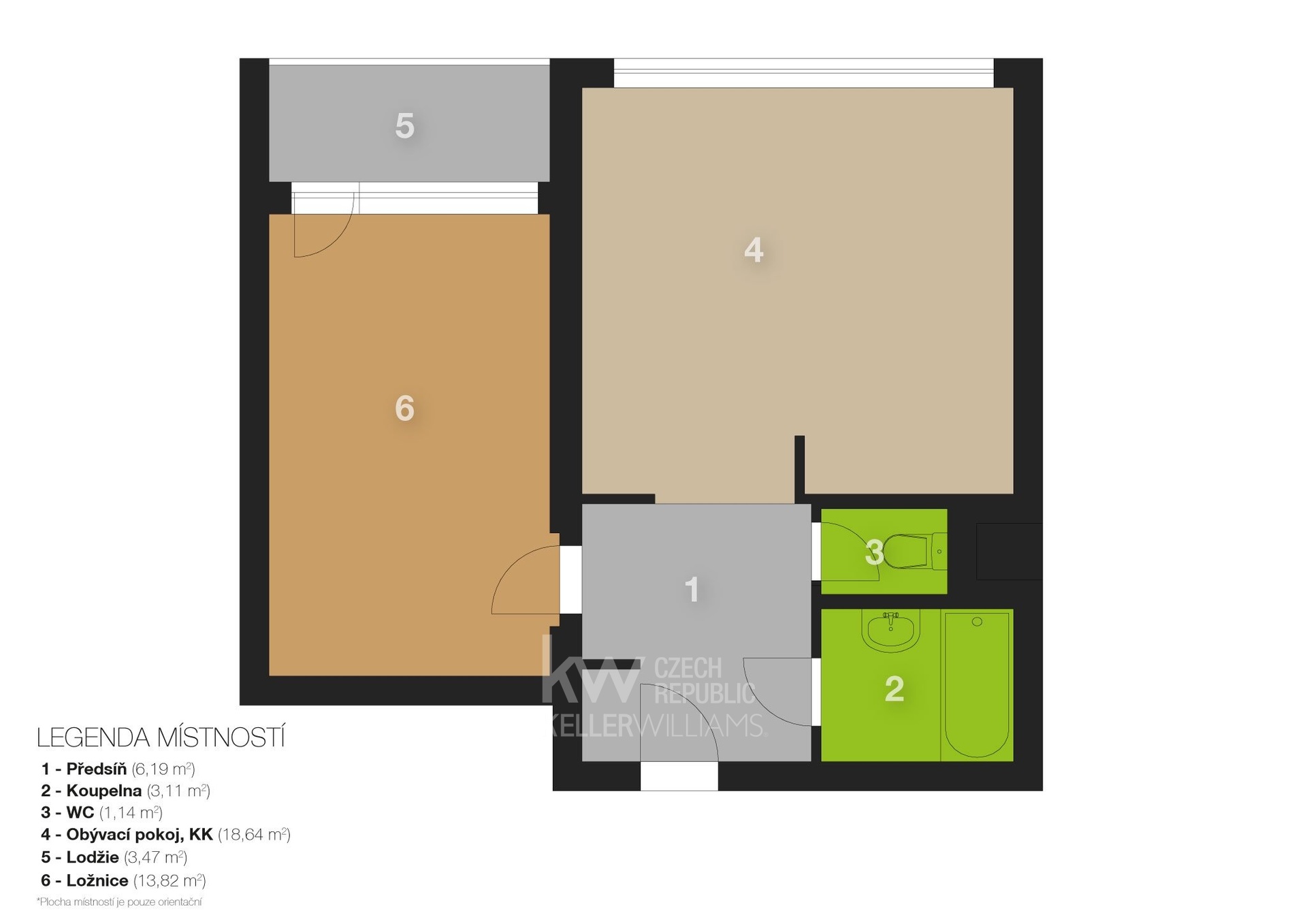 Byt 2+kk, ul. Krupská - Vrzáková & Boháč