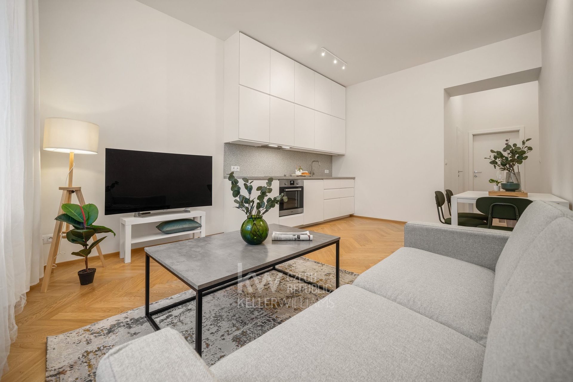 Obývací pokoj s kuchyní