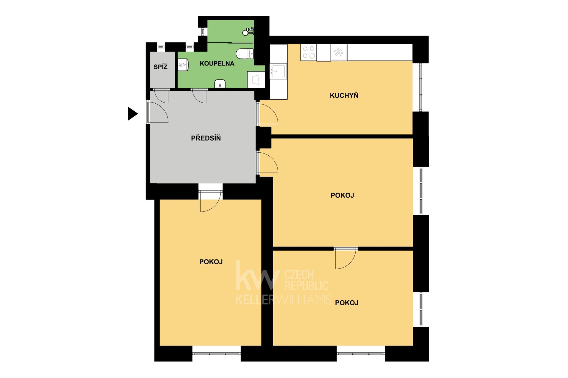 Byt 3+1, ul. Národní obrany - Vrzáková & Boháč