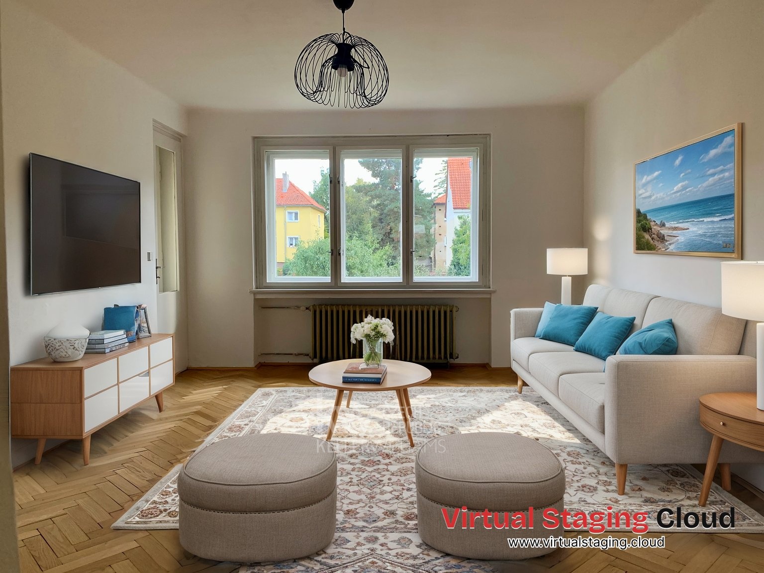 Virtual Staging - Obývací pokoj