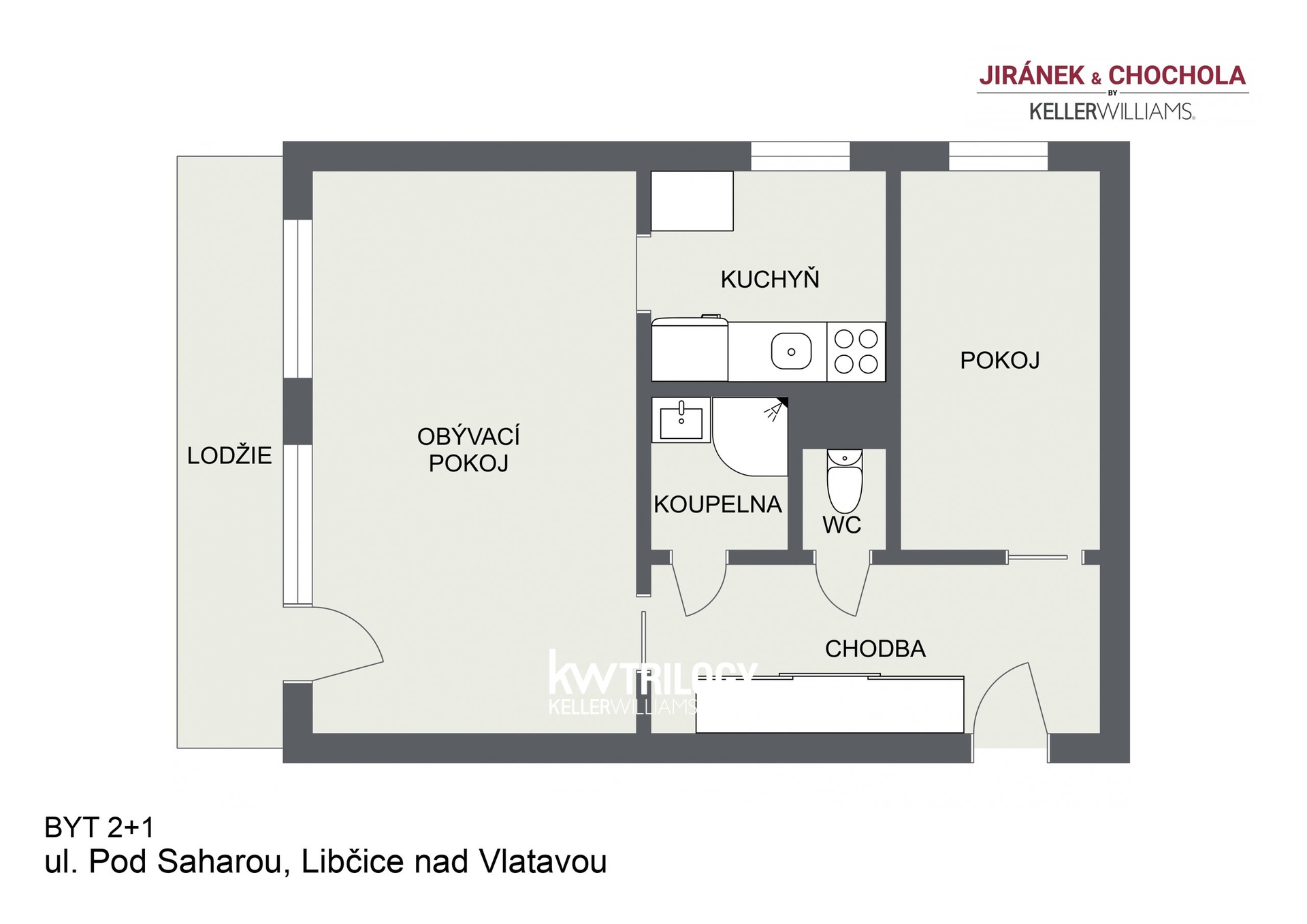 Floorplan letterhead - ul. Pod Saharou, Libice nad