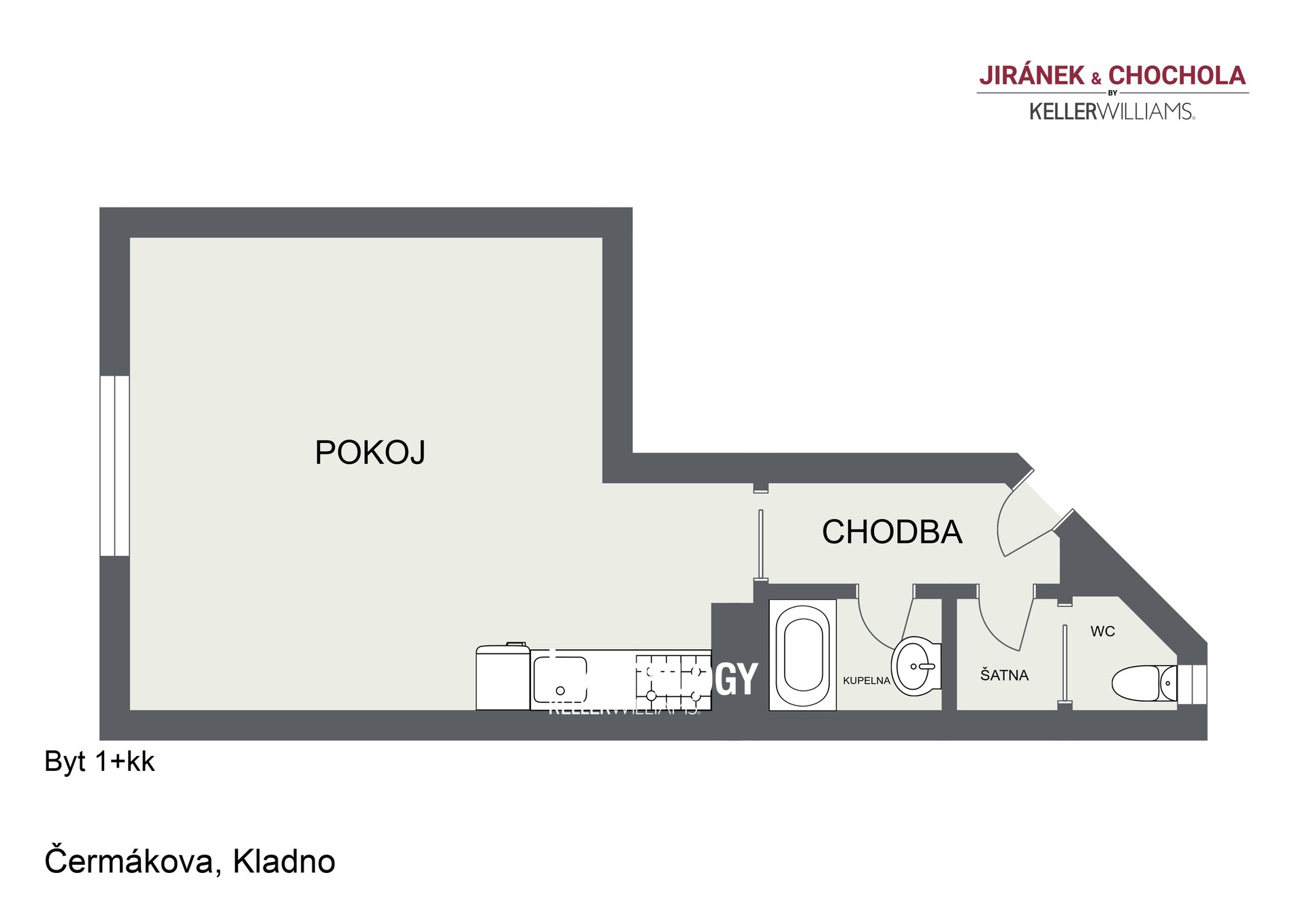 erma?kova, Kladno - 2D - Byt 1+kk - Letterhead