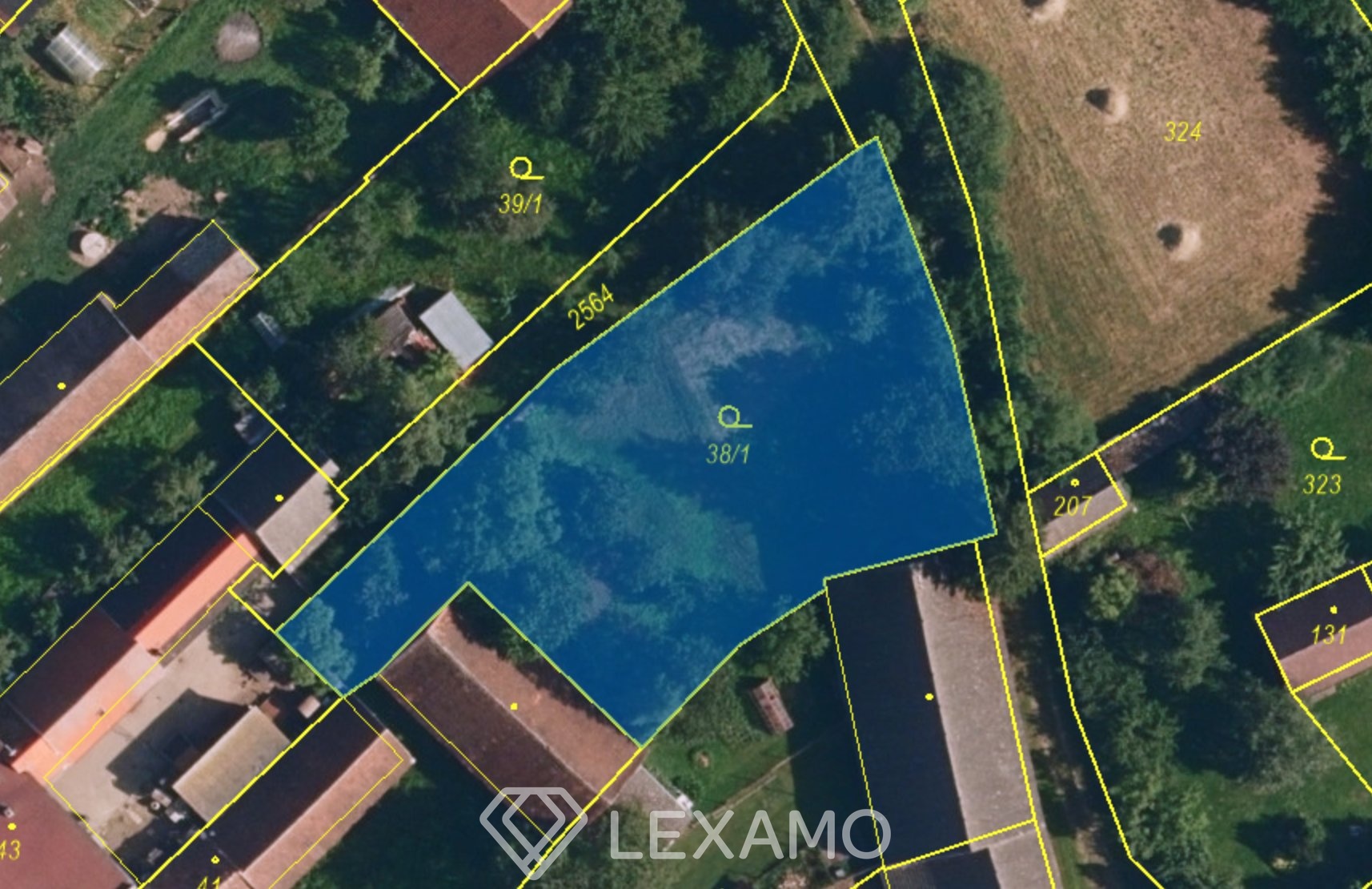 Katastrální mapa - Martínkov