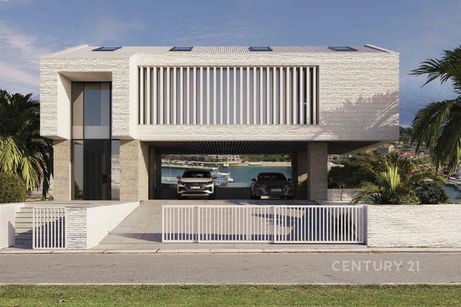 Moderní vila s výhledem na moře, elegantní design,