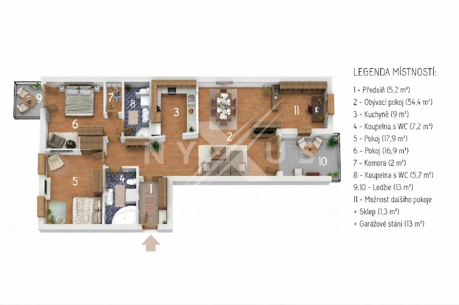 Pohled na dům z vnitro-bloku