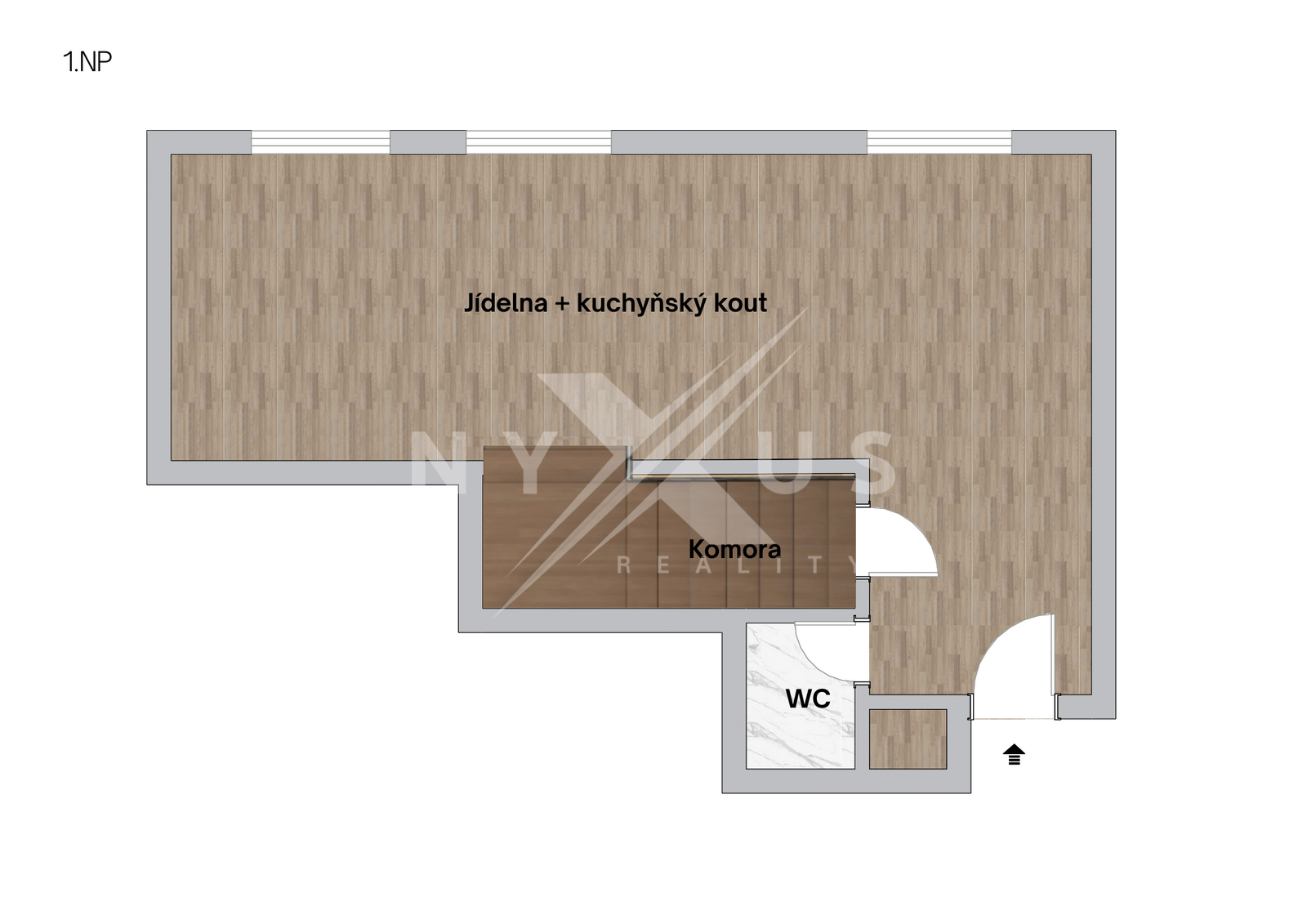 2D půdorys - 1. patro bytu