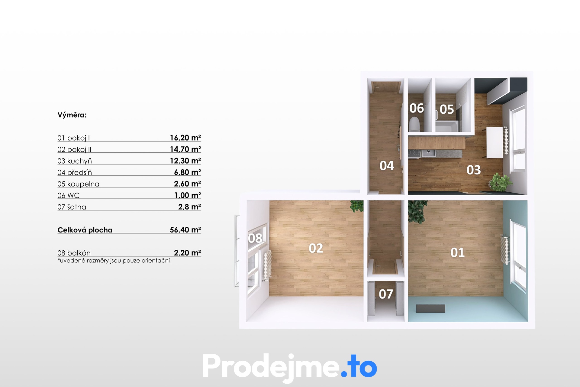 3D - Prodejmeto, Hustopeče, 2+1