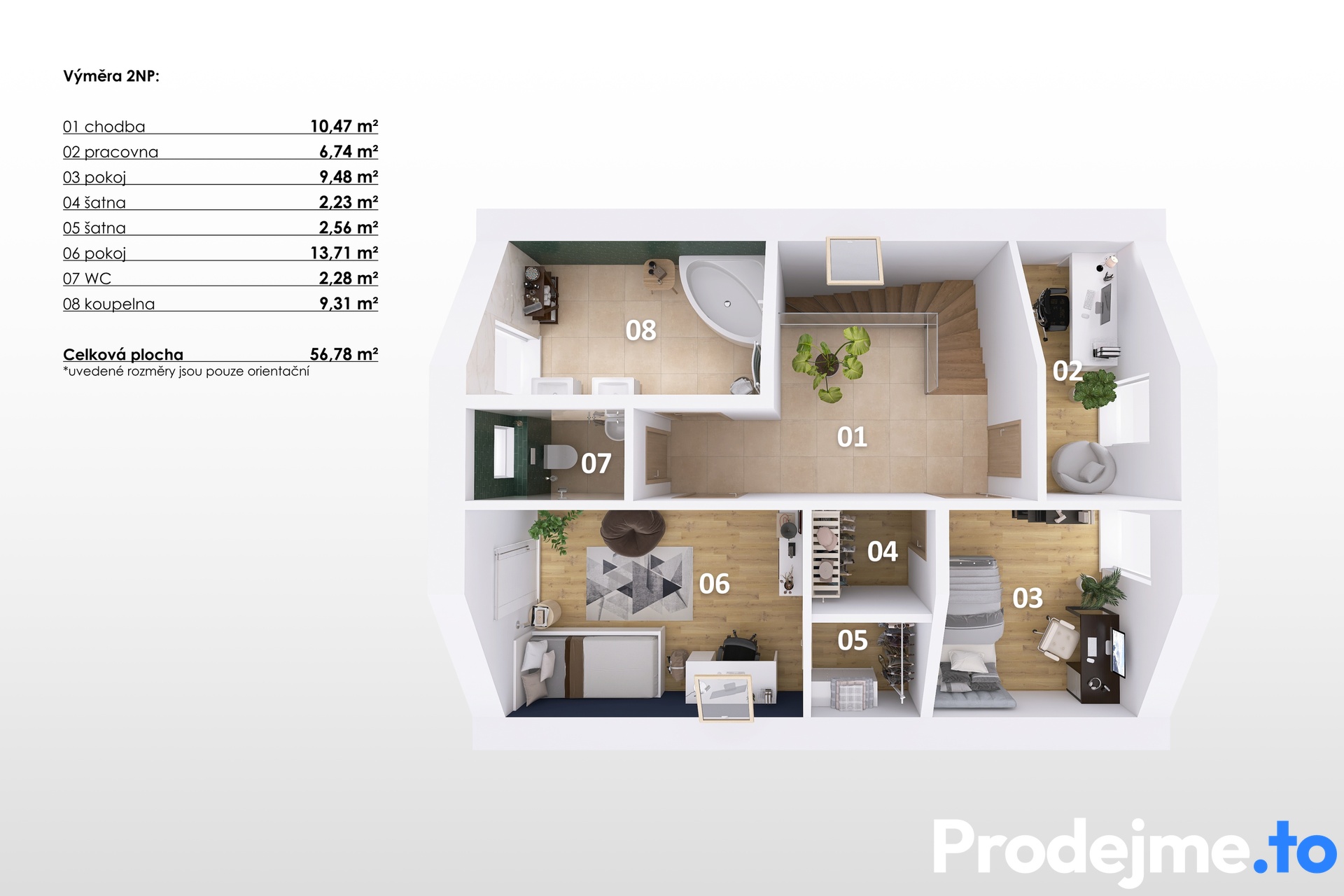 3D 2NP - Beżovice Typ A pozemek 1 z†pad