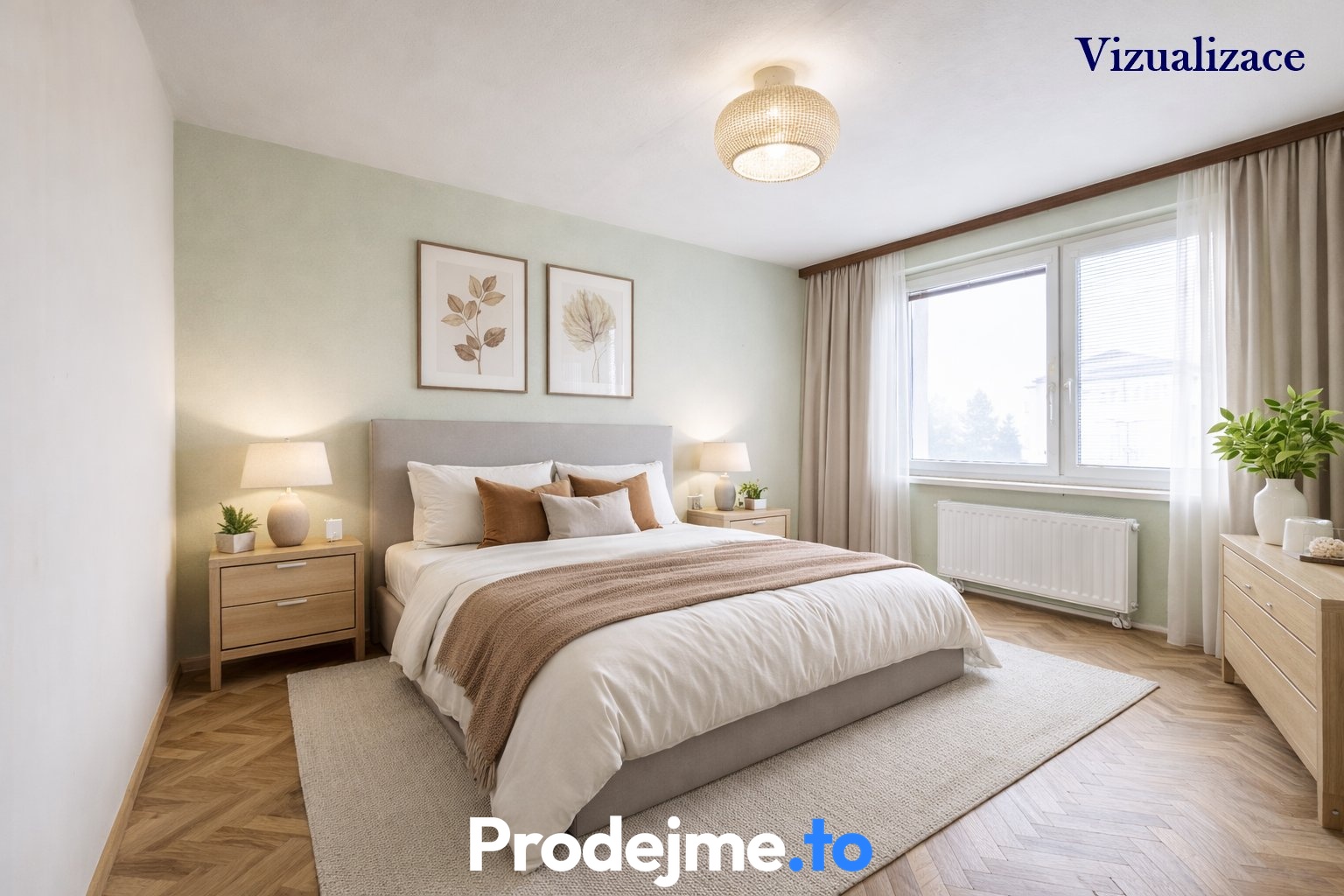 vizualizace ložnice