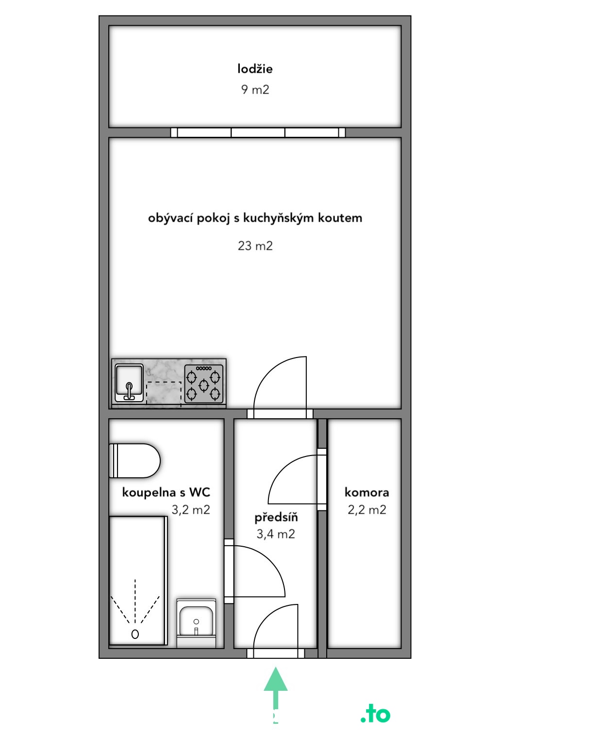 pu?dorys 1+kk, Klement B09