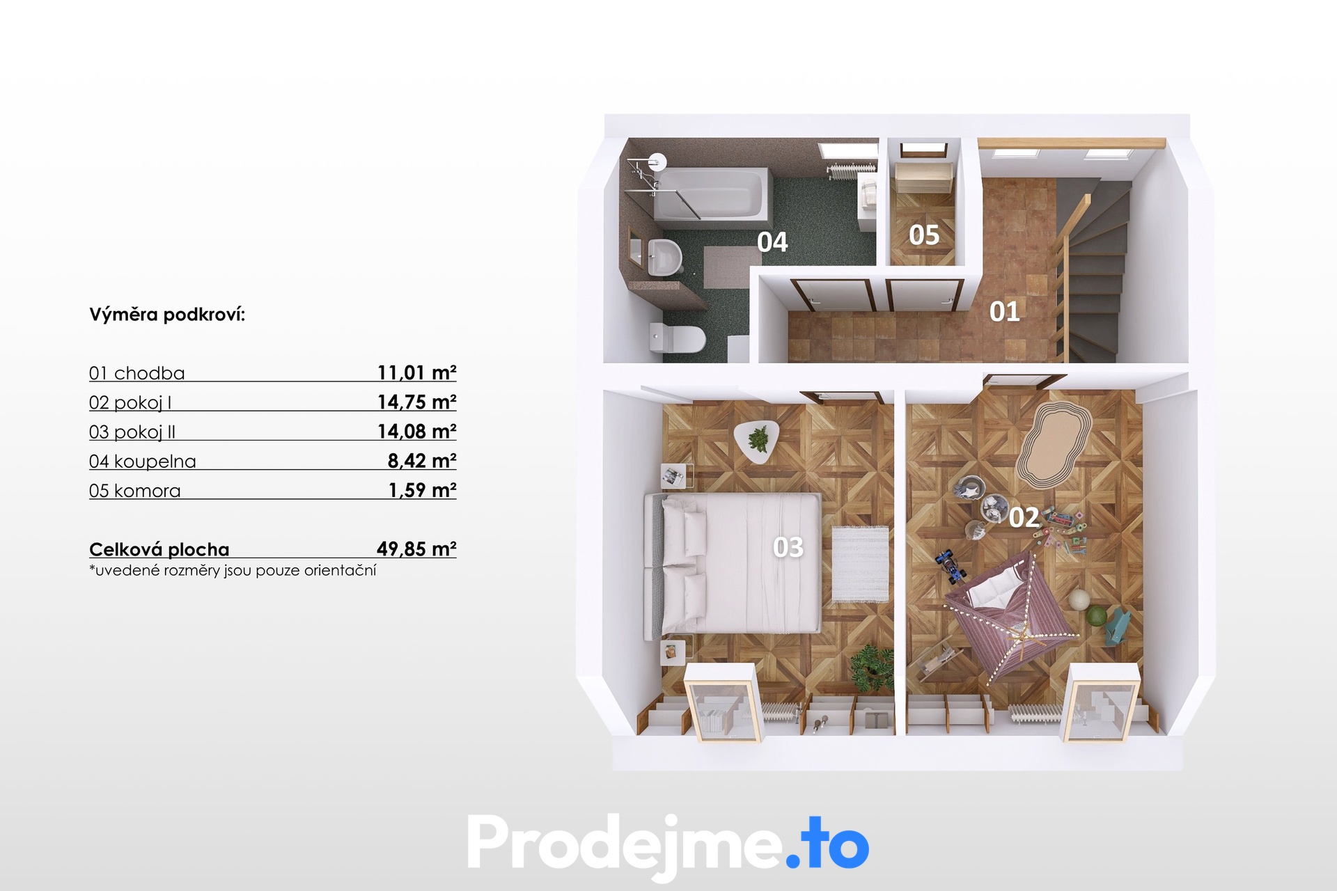 podkroví 3D Prodejmeto, Třebíč