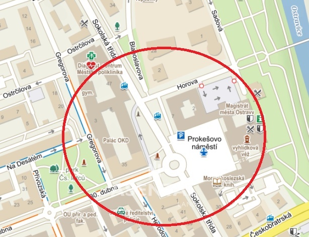 Parkování_budova ALFA_mapa