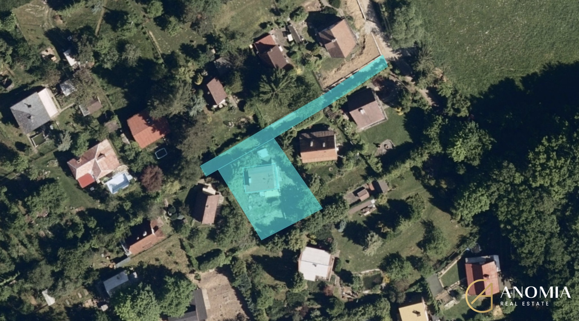 situace na mapě - příjezdová cesta