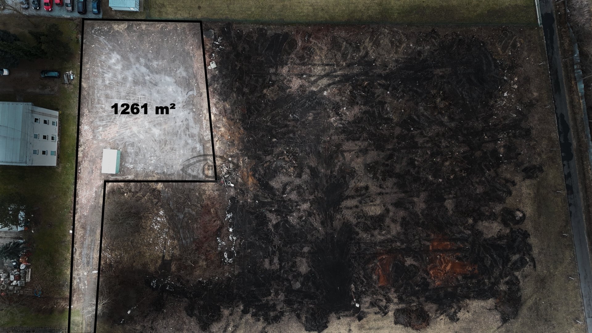 Pohled na pozemek Suché Vrbné 2