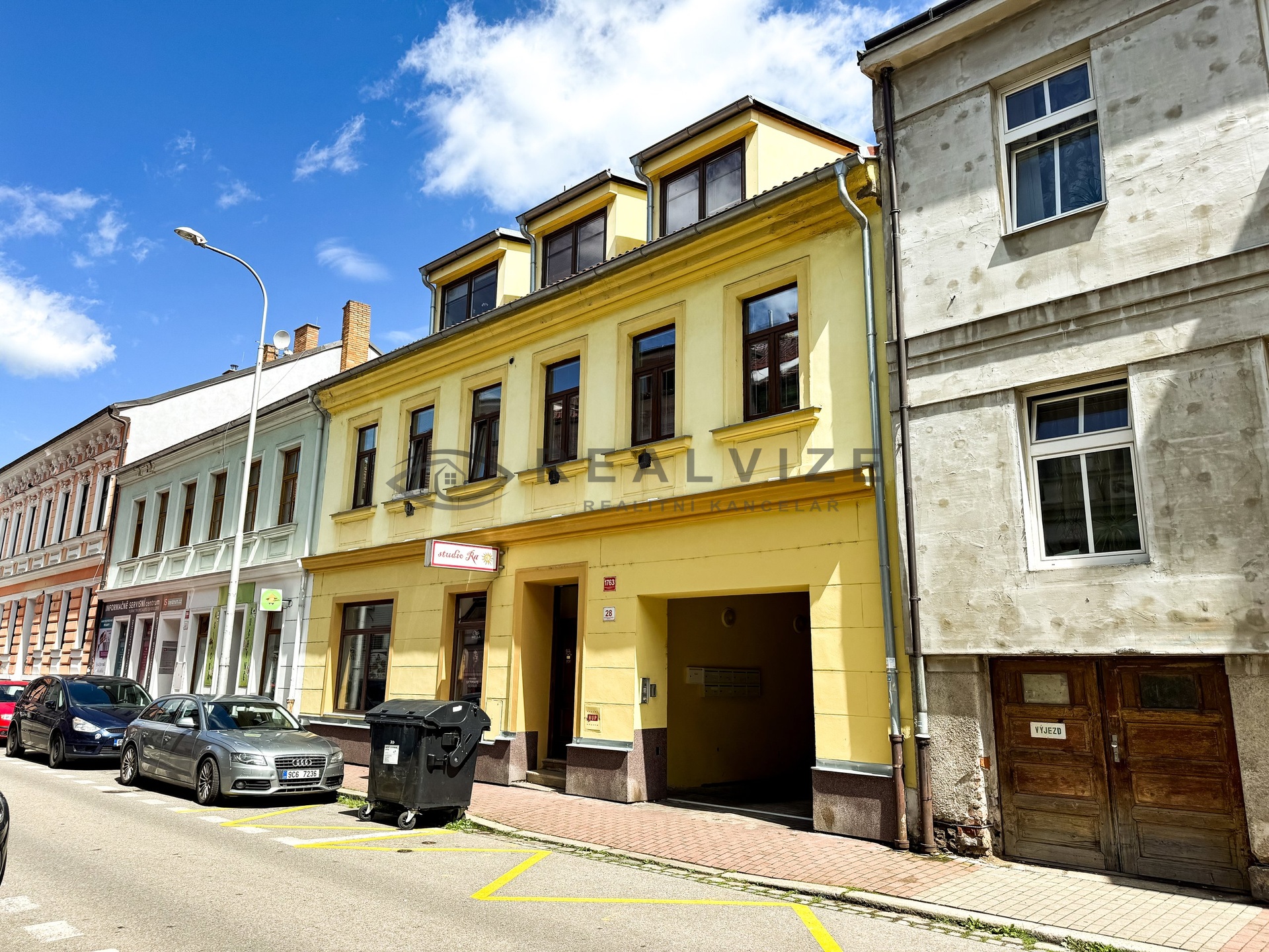 Pohled z ulice byt Otakarova