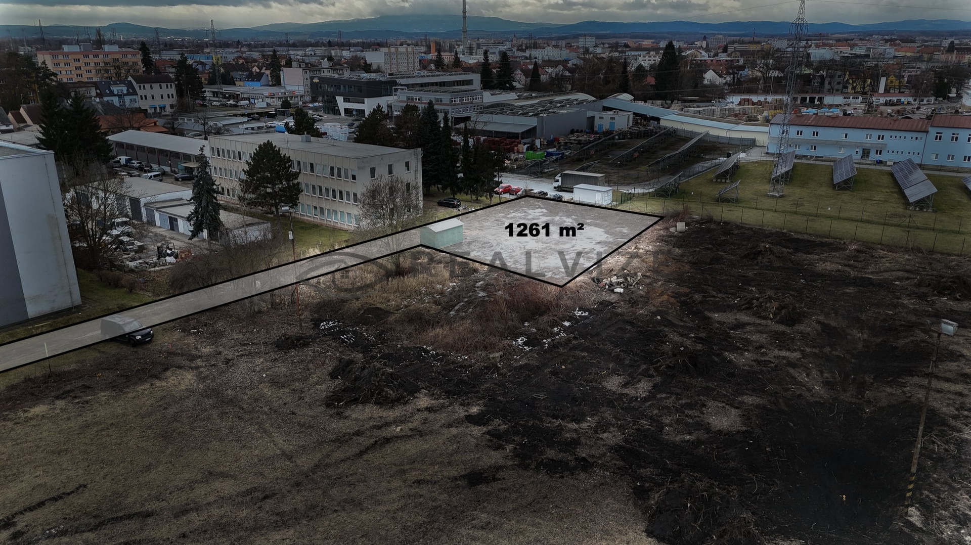 Pohled na pozemek Suché Vrbné 3