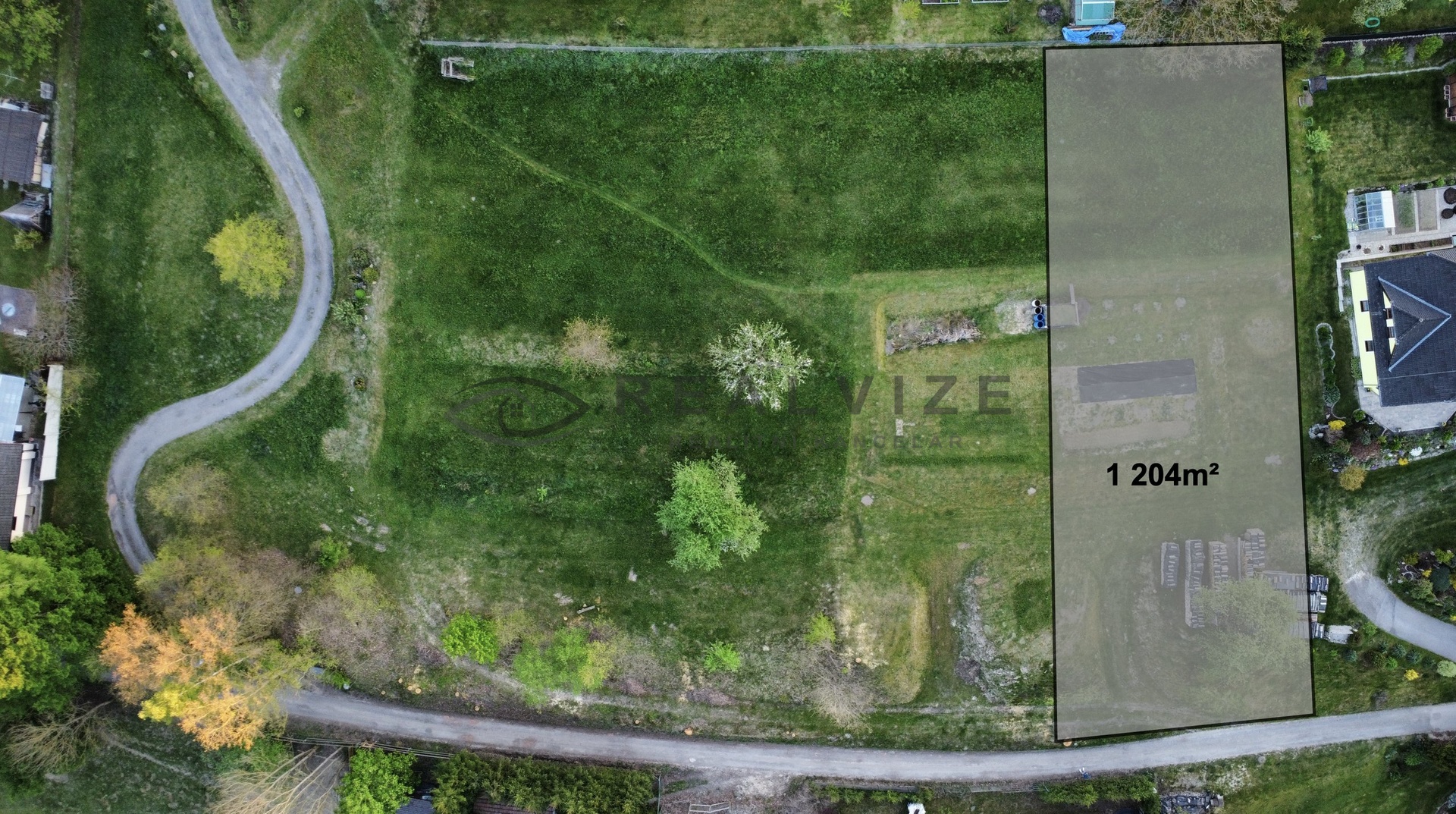 Pohled na pozemek Doudleby 2