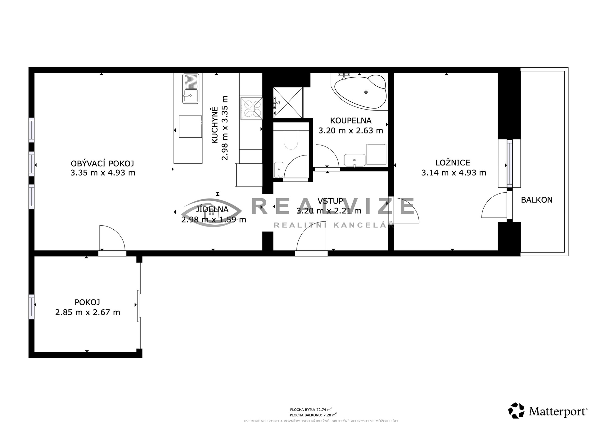 půdorys 3+kk Rudolfovská tř. 7