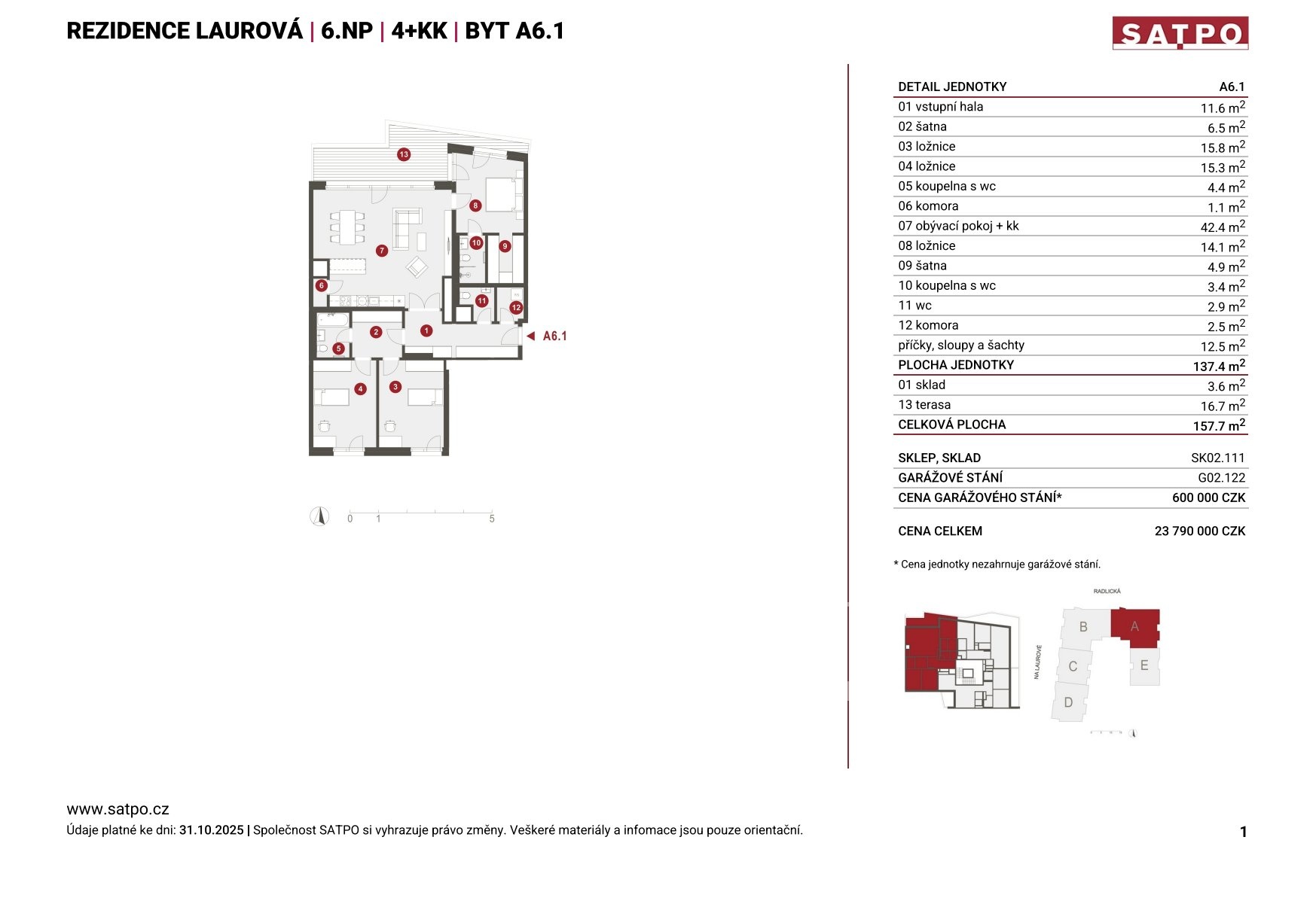 Rezidence Laurová_plán A6.1