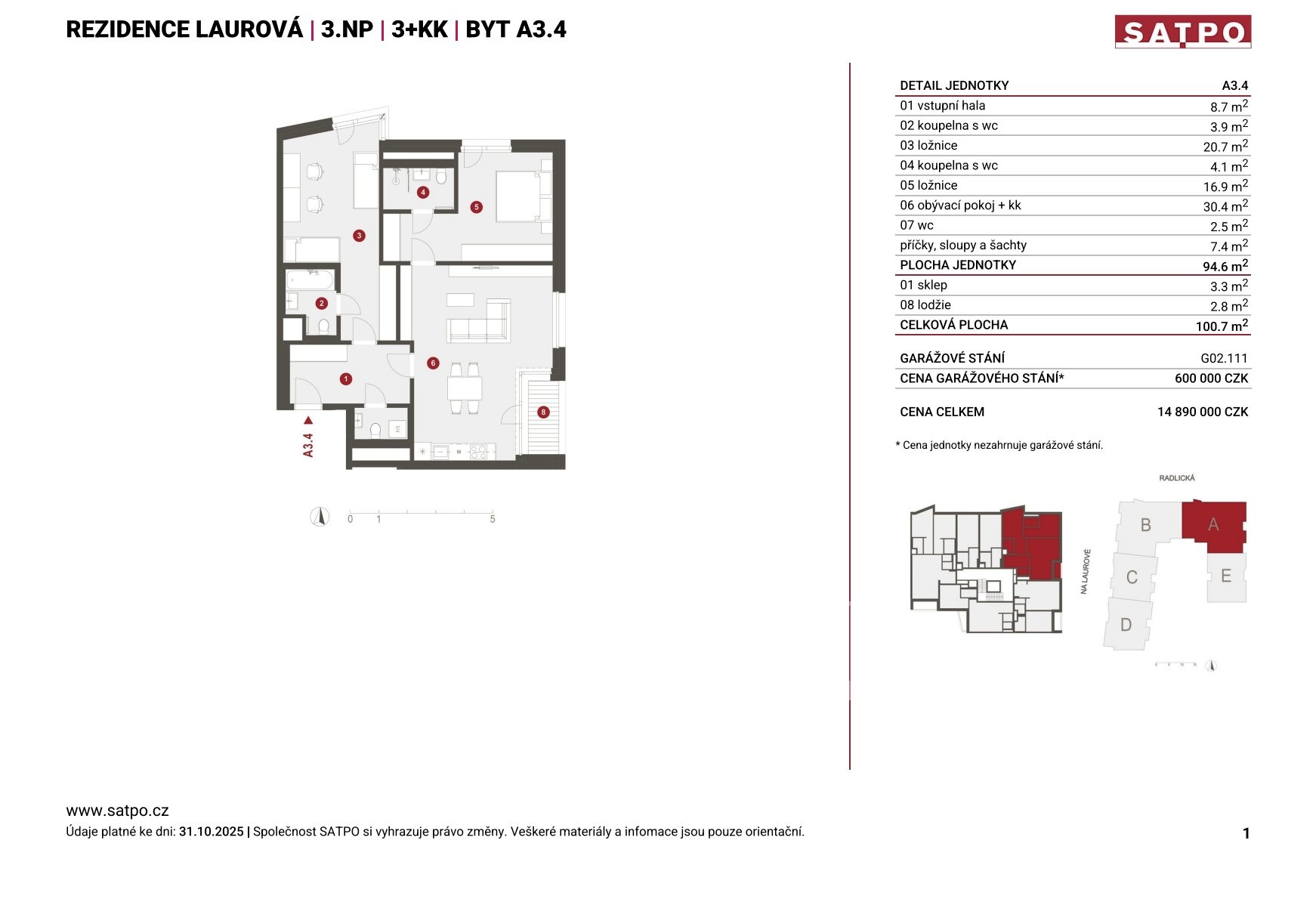 Rezidence Laurová_plán A3.4