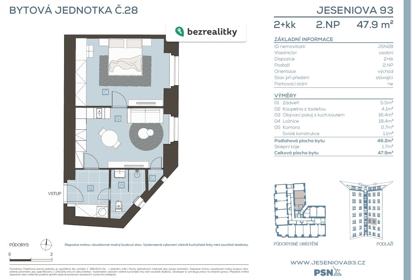 Prodej bytu 2+kk Praha 7 749 000 Kč, foto 5