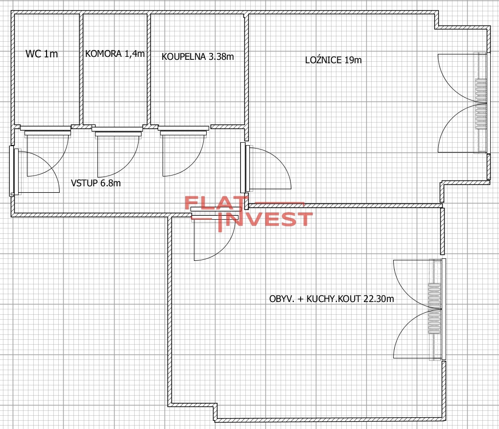 Buchovcova půdorys 54m